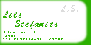 lili stefanits business card